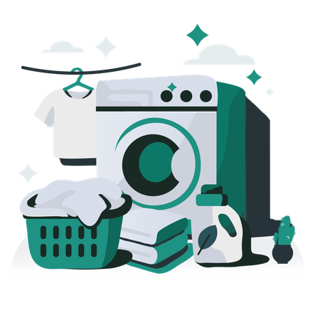Servicio de lavandería  Ilustración