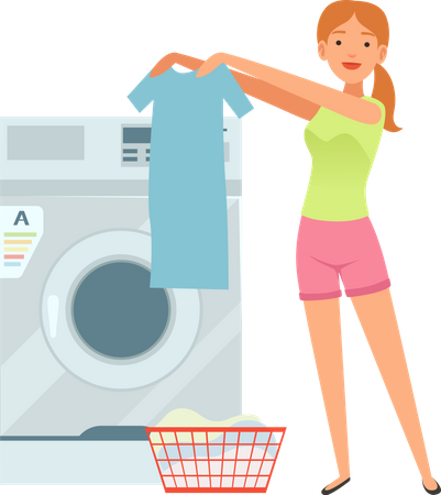 Servicio de lavandería  Ilustración