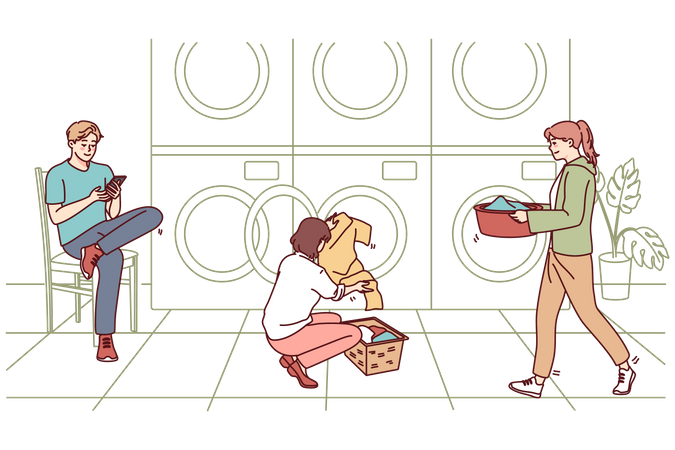 Servicio de lavandería  Ilustración