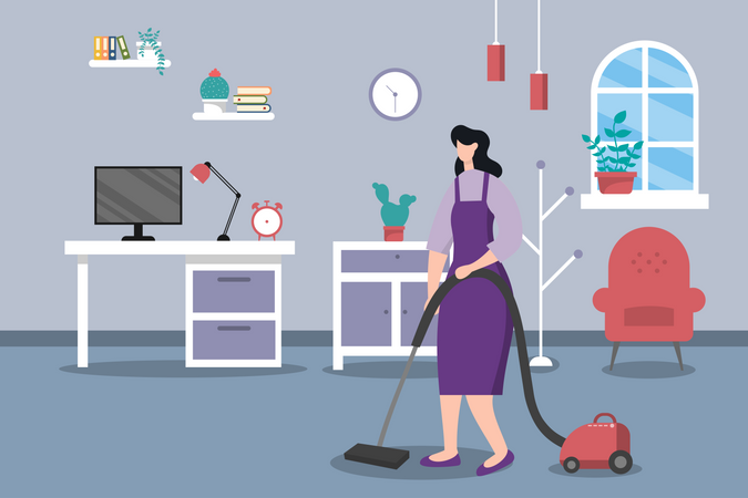 Servicio de limpieza del hogar  Ilustración
