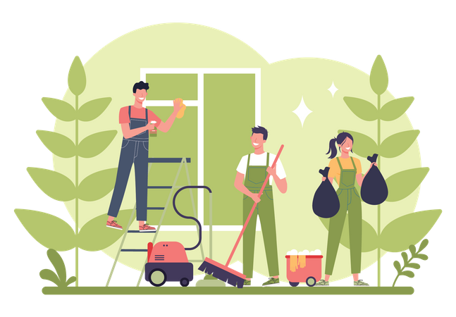 Servicio de limpieza del hogar  Ilustración