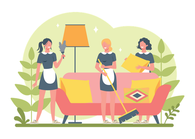 Servicio de limpieza del hogar  Ilustración