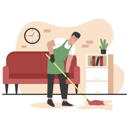 Servicio de limpieza del hogar  Ilustración