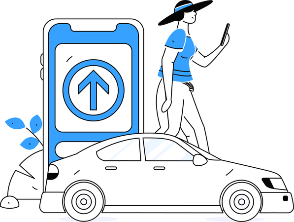 Servicio de taxi  Ilustración