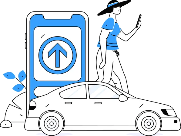 Servicio de taxi  Ilustración