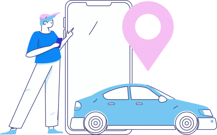 Servicio de taxi  Ilustración