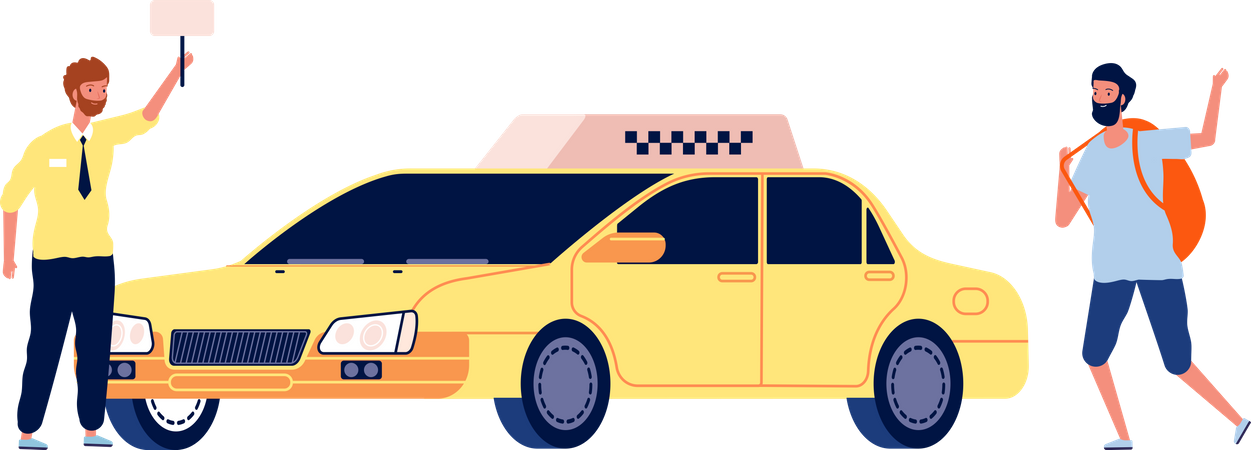 Servicio de taxi  Ilustración