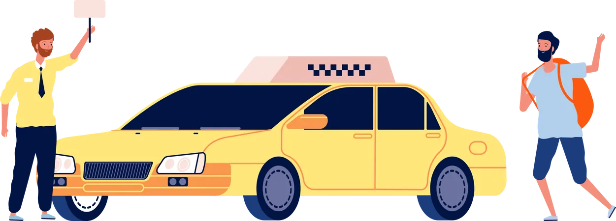 Servicio de taxi  Ilustración