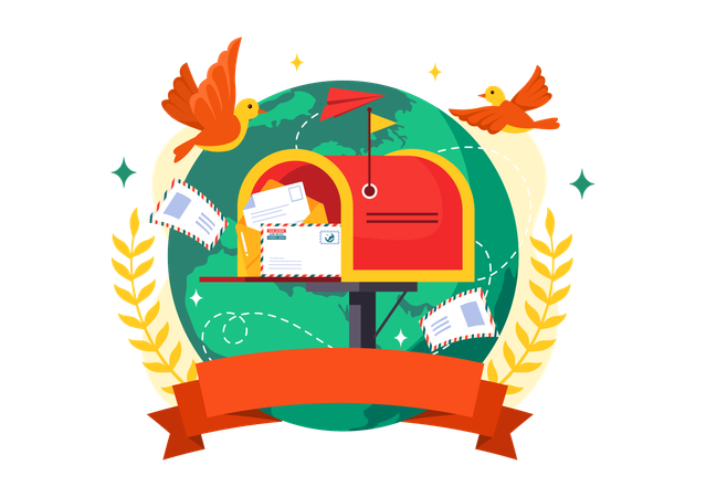 Servicios de correo global  Ilustración