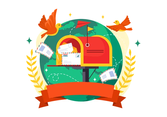 Servicios de correo global  Ilustración