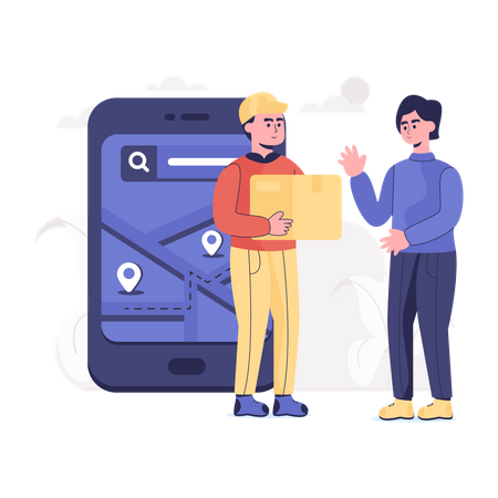Servicios de entrega  Ilustración