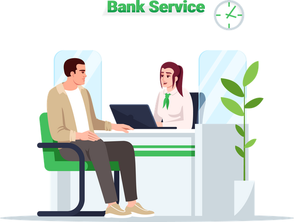 Serviço bancário  Ilustração
