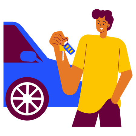 Serviço de aluguel de carro  Ilustração
