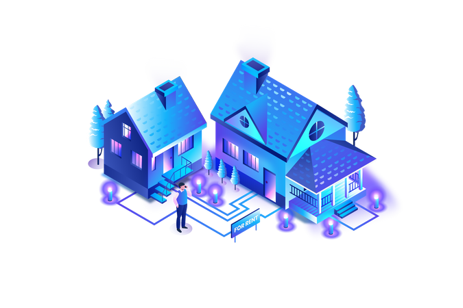 Serviço de aluguer de habitação  Illustration