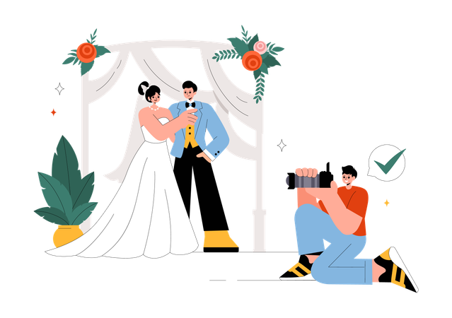 Serviço de Fotografia de Casamento  Ilustração