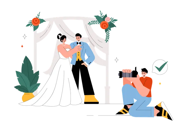Serviço de Fotografia de Casamento  Ilustração