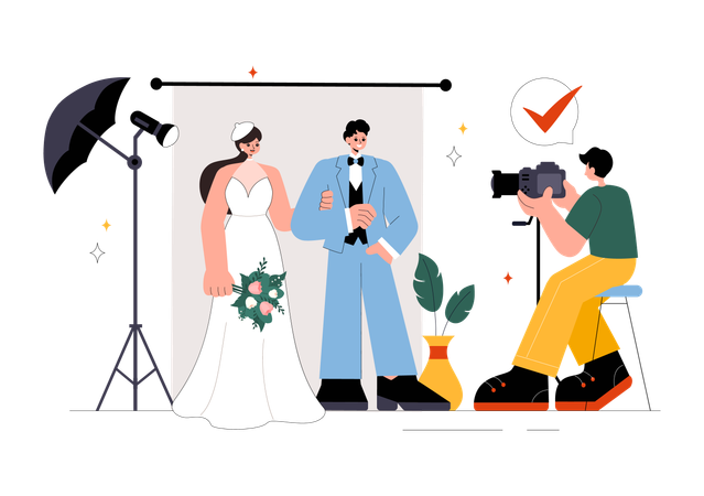 Serviço de Fotografia de Casamento  Ilustração