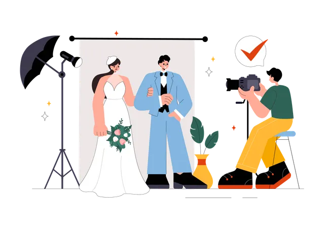 Serviço de Fotografia de Casamento  Ilustração