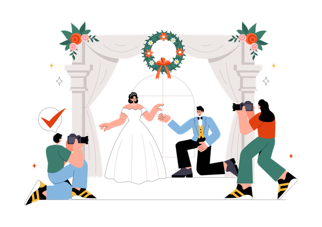 Serviço de Fotografia de Casamento  Ilustração