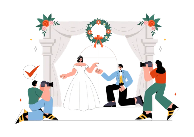 Serviço de Fotografia de Casamento  Ilustração