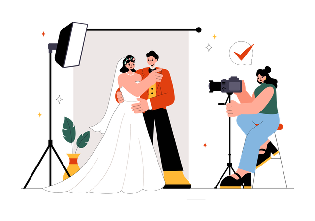 Serviço de Fotografia de Casamento  Ilustração