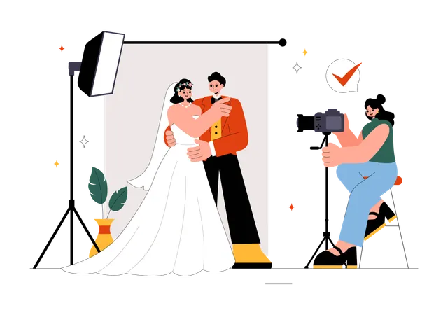 Serviço de Fotografia de Casamento  Ilustração