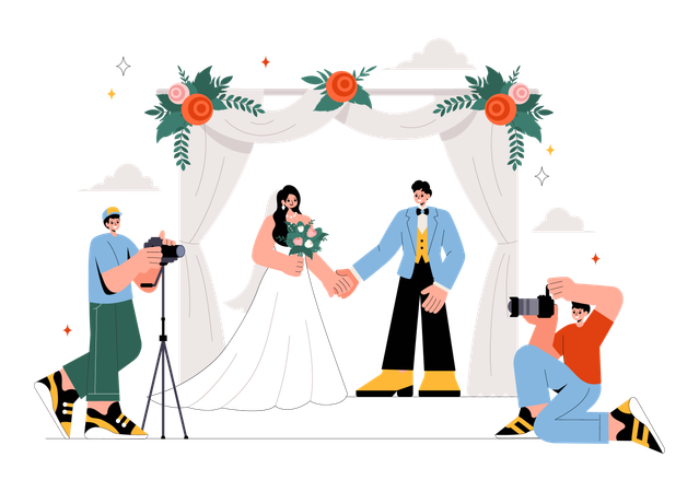 Serviço de Fotografia de Casamento  Ilustração