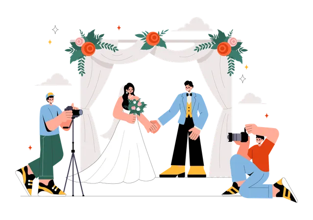 Serviço de Fotografia de Casamento  Ilustração