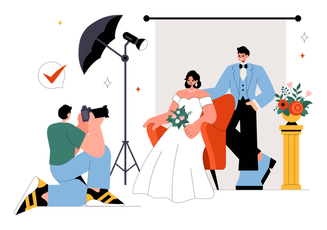 Serviço de Fotografia de Casamento  Ilustração