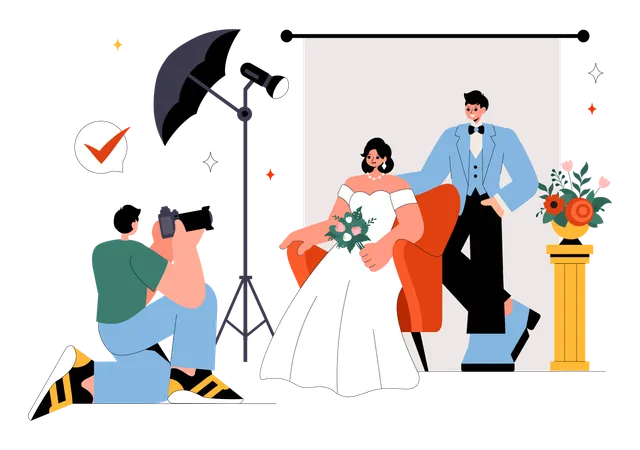 Serviço de Fotografia de Casamento  Ilustração