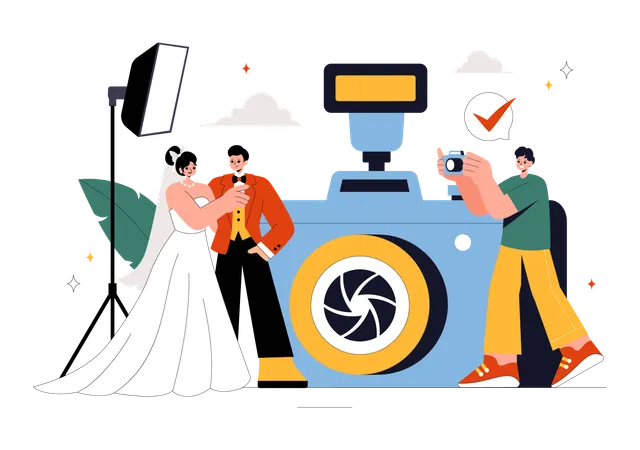 Serviço de Fotografia de Casamento  Ilustração