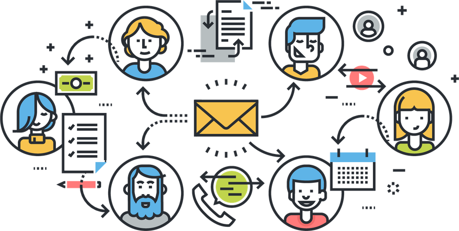 Serviço de marketing por e-mail  Ilustração