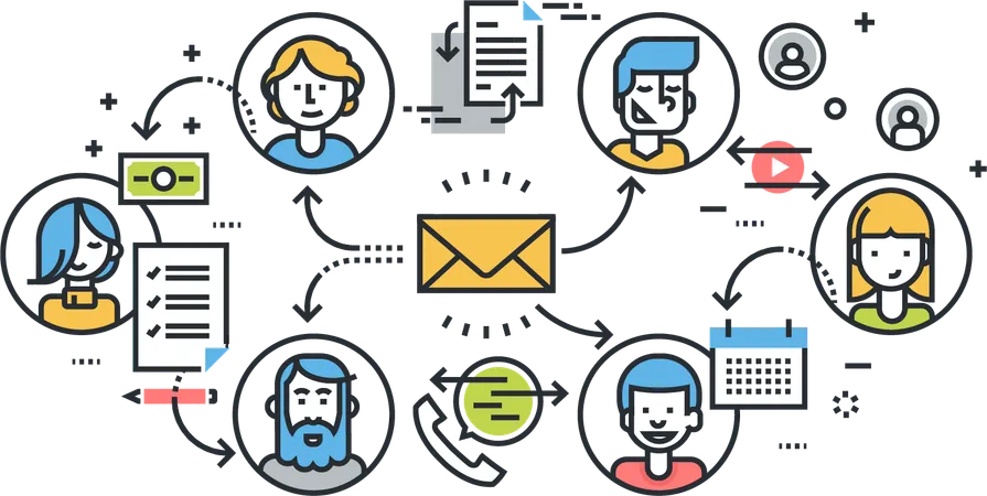 Serviço de marketing por e-mail  Ilustração