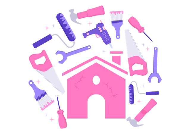Serviço de reforma residencial  Ilustração