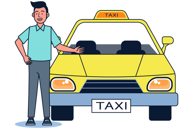 Serviço de táxi  Ilustração