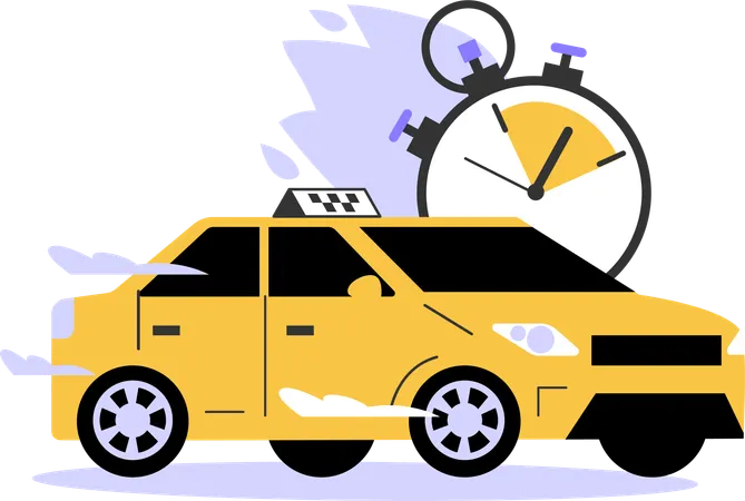 Serviço de táxi expresso  Ilustração