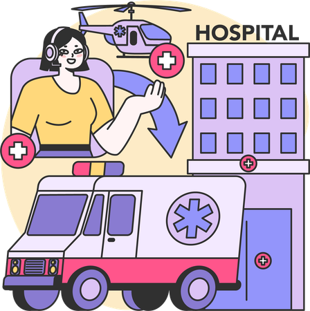 Serviço médico de emergência  Ilustração