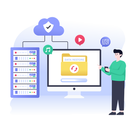 Servidor de backup  Ilustração