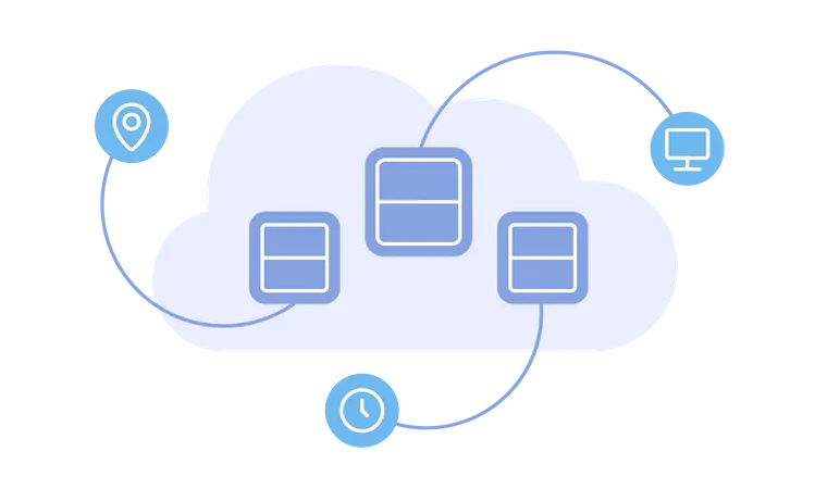 Servidores y nube  Ilustración