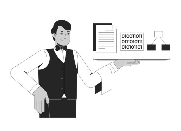 Serving up data for training AI  Illustration