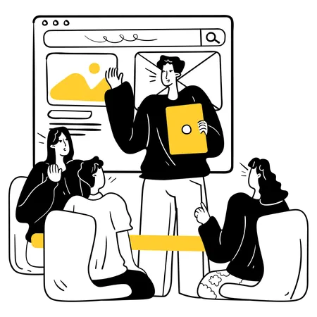 Sessão de feedback  Ilustração