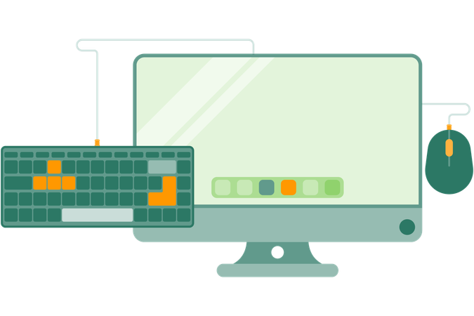 Set Of Computer Devices  Illustration