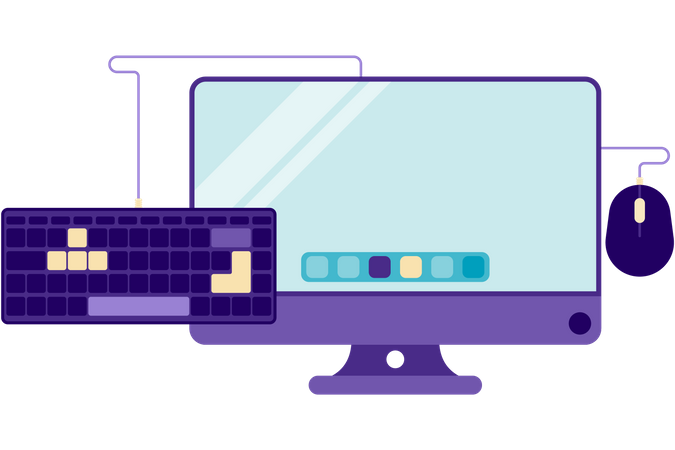 Set Of Computer Devices  Illustration