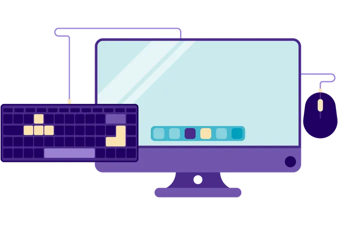 Set Of Computer Devices  Illustration