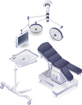 Set of medical tools technology  Illustration