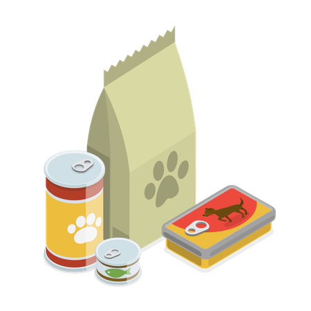 Set of Puppy Snack  Illustration