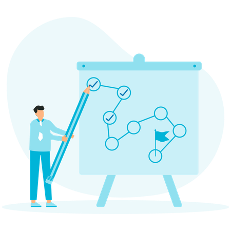 Set Target for achievement and success  Illustration