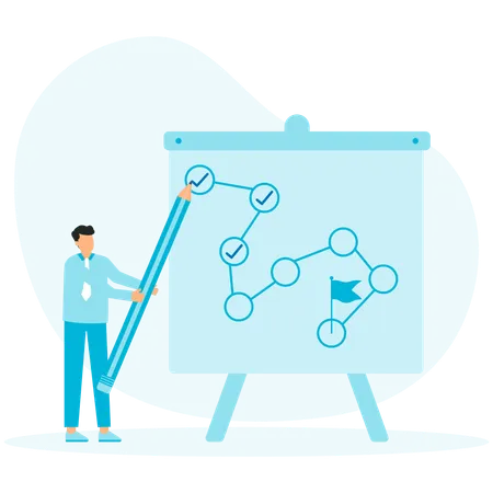 Set Target for achievement and success  Illustration