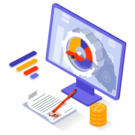 Setting business target  Illustration