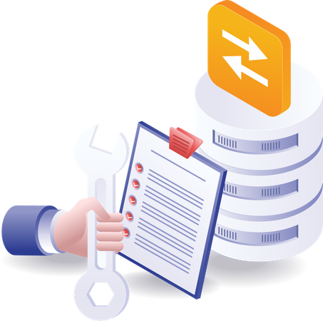 Setting database server maintenance analyst checklist  Illustration